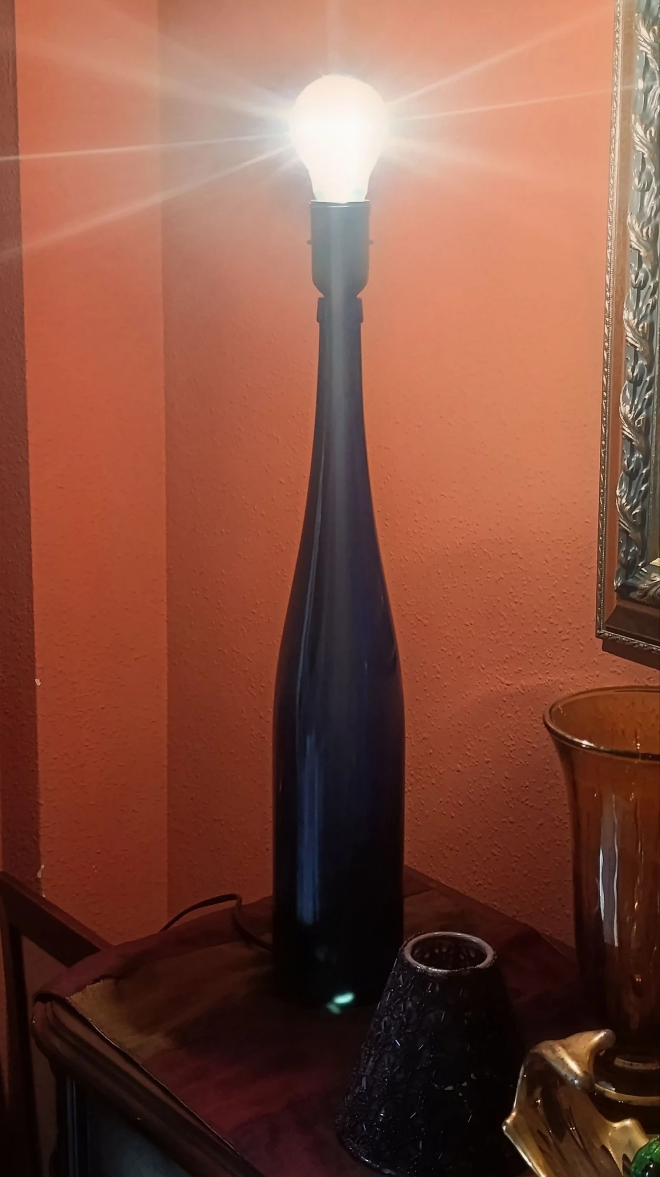 Lampara botella Azul  – photo 4
